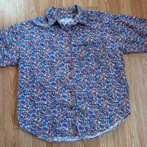 Floral Blue and Pink Men's Shirt